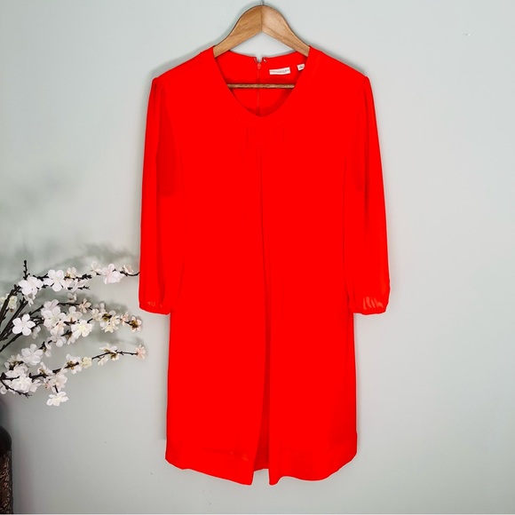 New York and Company Eva Mendes Orange Dress Size XL - Picture 2 of 4